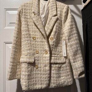 Tweed neutral blazer